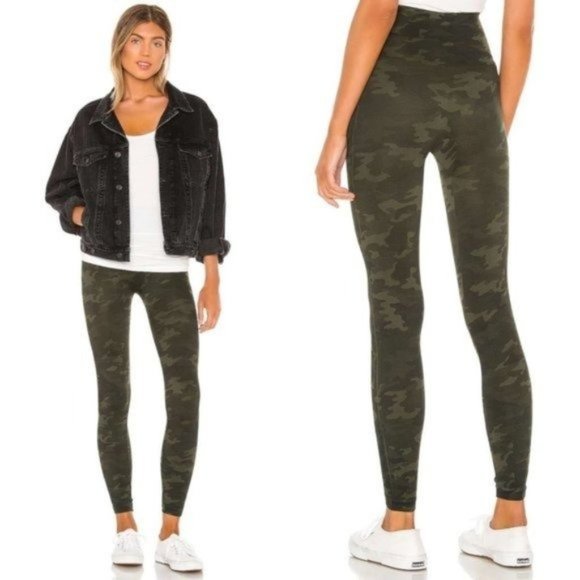 SPANX Pants - Spanx Look At Me Now Seamless Leggings Green Camo